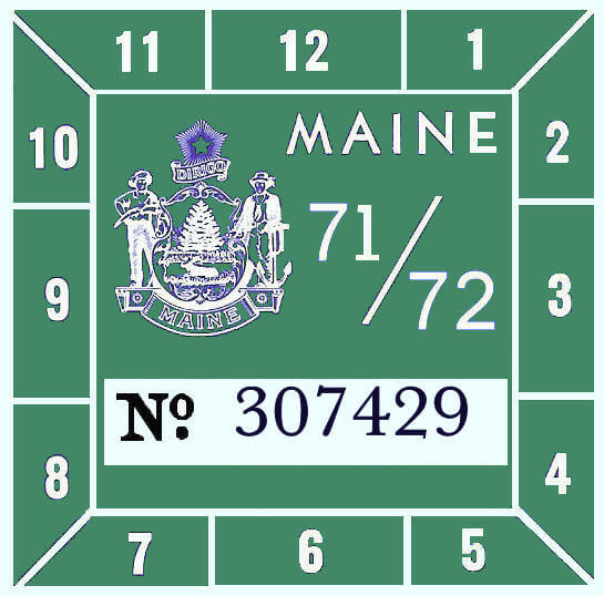 (image for) 1971-72 Maine Inspection Sticker